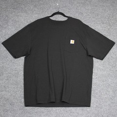 Carhartt T Shirt Mens Large Black Loose Fit Pocket Tee Workwear Utility
