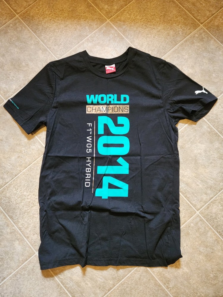 Mercedes AMG Petronas Formula 1 2014 Constructors Champions Black T-Shirt Size M