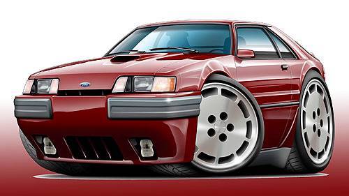 1984 1985 Ford Mustang SVO Classic Car Art Print NEW