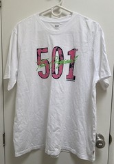 Levi’s 501 The Original Shirt Large White Short Sleeve Relaxed Script