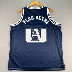 My Hero Academia Deku Todoroki Uraraka Tank Shirt Jersey Mens Large Blue Anime