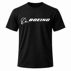 Boeing Logo Men’s Black Graphic T Shirt Freeships