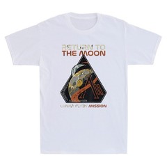 Artemis II Return To The Moon Mission Patch 2026 Vintage Men’s Cotton T-Shirt