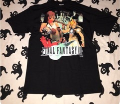 Final Fantasy VII Aerith & Cloud Black Graphic Print Cotton Crew Tee XL