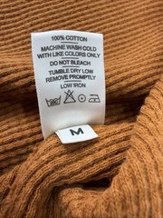 American Giant Mens M Waffle Knit Thermal Heavy Thick Base Layer Burnt Orange