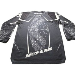 No Fear Rogue Series Motocross Jersey Mens XL Black White Paisley Y2K MX BMX