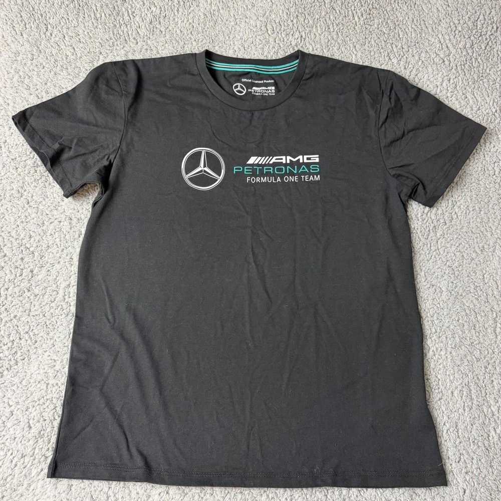 Mercedes AMG Petronas F1 Mens Graphic T-Shirt Black Size M