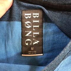 Billabong Shirt Mens Medium Blue Striped Pocket Tee Crewneck Cotton M909NTWI