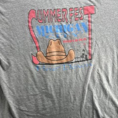 Vintage Summer Fest Michigan City Shirt Mens 2XL Jerzees Hoe Down Indiana 90s