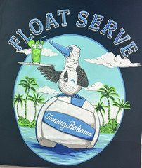 Tommy Bahama / Mens T Shirts / Navy / S/S Cotton New / FLOAT SERVE / Reg $49.50