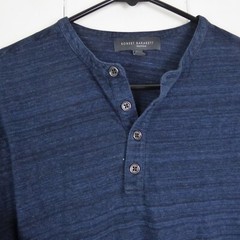 Robert Barakett Shirt Mens SZ M Henley Long Sleeve Classic Casual Preppy Modern