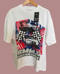 Puma X BMW MMS Vintage Racing M Motorsport T-Shirt White Men’s Size M New $45