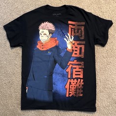 Jujutsu Kaisen Ryomen Sukuna Black Graphic Print T-Shirt Men’s Size M Anime