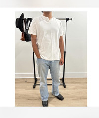 Colors Organic Collection Men’s White Solid Cotton Jersey Henley Tee Size L