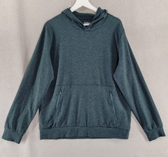 Quince Mens Hoodie Flowknit Performance Pullover Shirt Size Large Heather Green