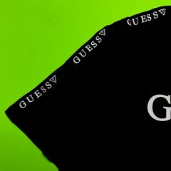 GUESS Los Angeles Men’s Short Sleeve T-Shirt Size LARGE Black w/White Cotton NEW
