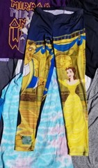 Womens Disney T Shirt 12 Lot Medium Sleeping Beauty Aladdin Princess w/ Leggings