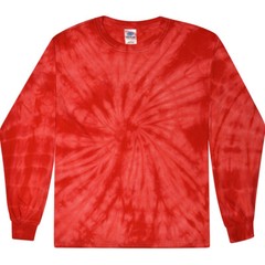 Long Sleeve Tie Dye T-Shirts Multicolor Adults & Kids Size Cotton Colortone