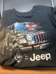 2 JEEP T-Shirts 2XL. JEDCO Men’s 100% Cotton Black and Graphic Print & Ring Spun