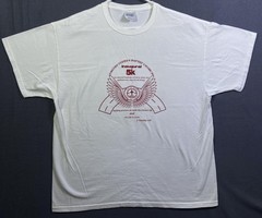 Vintage Shirt Mens 2XL White Smiths Station Baptist 5K Christian Run Tee VTG EUC