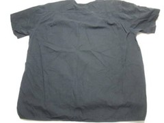 Carhartt Mens Size L V-Neck Shirt Black Pleated Chest Pocket Logo Print Casual