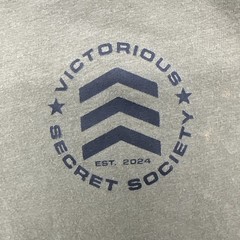 Victorious Society T-shirt Men M Green Graphic Print Logo In USA.#37294