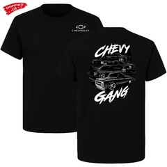 Chevy Gang Truck T-Shirt, Classic and Modern Chevrolet Pickup Street Style