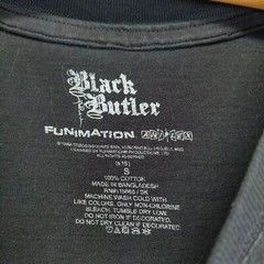 Funimation Black Butler Anime T Shirt Size Small Black Grell Graphic