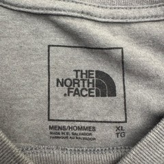 The North Face Mens XL Gray Tri-Color Stripe Graphic Logo Short Sleeve T-Shirt