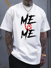 Round Neck Short Sleeve Men’s T-Shirt, Creative Printing Pattern