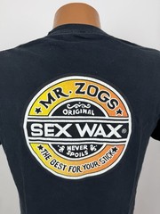 Mr Zogs Sex Wax Shirt Mens Medium Surfer T-shirt Surf Skate Beach Black Tee