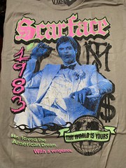 NWT- Scarface Tony Montana “The World is Yours” Double Sided Neon Tee