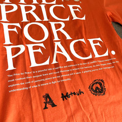 AGTAWH Men’s T-Shirt Size M 100% Cotton Graphic Print Tee Peace Butterfly Orange