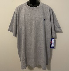 Vintage 90’s REEBOK T-SHIRT *DARK GRAY* NEW Old Stock NWT 2X-LARGE
