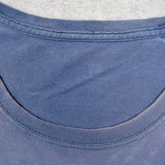 Distressed Pocket T-Shirt Mens Faded Blue Short Sleeve Crewneck 2XL