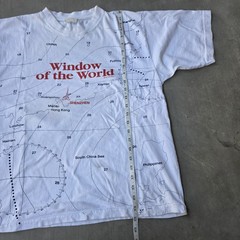 Vintage 90s China Window Of The World Map Tshirt Size XL White