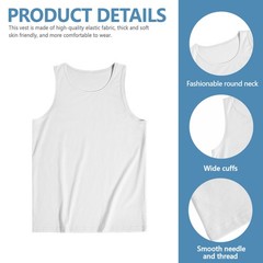 Men’s Tank Top for Beach & Travel, Custom Name & Title Print 100% Cotton