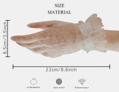Lace Glove with Bow Wedding Floral Tulle Gloves Opera Tea Party Gloves for Fo…