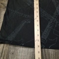 Black/Gray Utility Rock N Roll Guitar T-Shirt Mens XXL Grunge Metal Aop