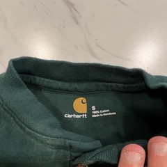 Carhartt K128 Regular Fit Long Sleeve Pocket Henley T-Shirt Green Men’s S