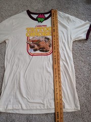 Omega Mart Ringer T-Shirt Tattoo Chicken Men’s Size M 100% Cotton Meow Wolf