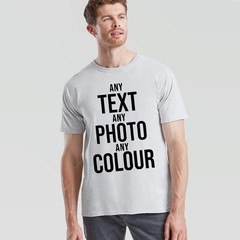 Custom Print Personalised Unisex Tshirt Customise Text Or Photo