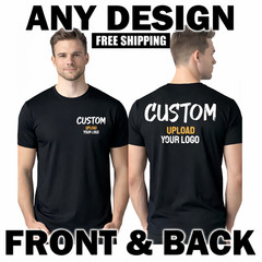 Bulk Lot of 100 Custom Printed T-Shirts Front Back Print Gildan Unisex T-Shirt