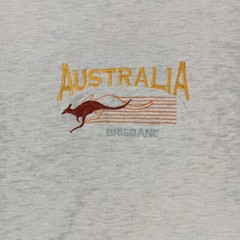 Australia Shirt Mens Large White Brisbane Kangaroo Embroidered Comfort Tee