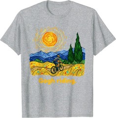 Gogh Riding Funny Cycling Van Gogh Art Bike T-Shirt