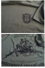 Combat Diver Special Forces Underwater Operations T-SHIRT Large USA 6oz