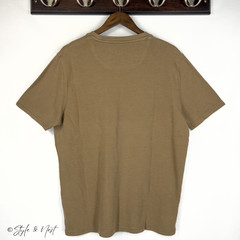 Common People Waffle Knit Tee Medium Coco Brown Cozy Ribbed