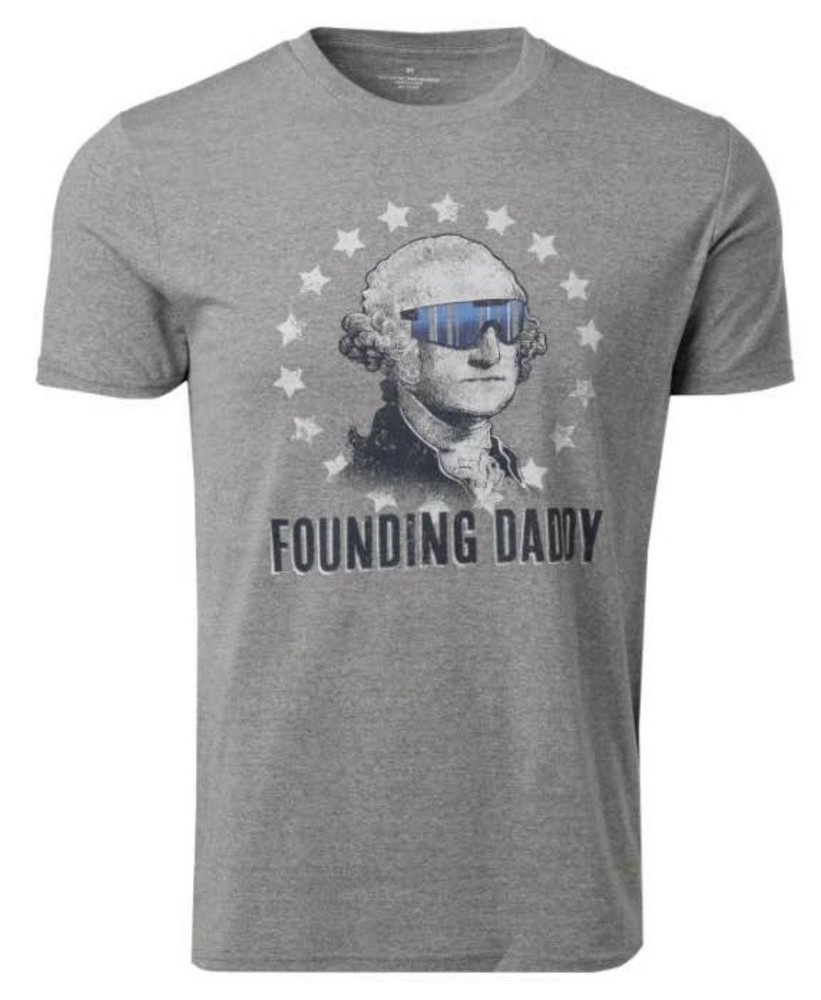 USA 250th T-Shirt Mens XL Founding Daddy Fathers Day 60% Cotton Blend Free Ship