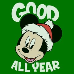 Men’s Mickey & Friends Good All Year Happy Face T-Shirt
