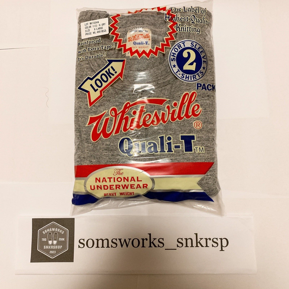 Whitesville WV73544 2-PACK T-SHIRT H-Gray Size XL Men’s unused Made in Japan